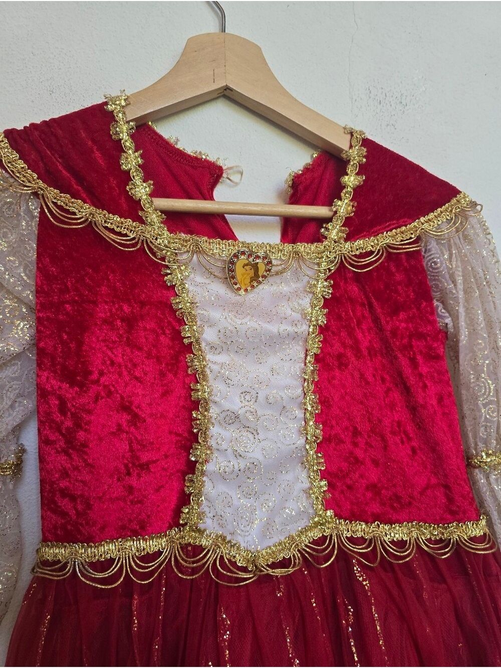Walt Disney World Deluxe Belle Princess Costume Dress Girls L 10-12 - Picture 8 of 17